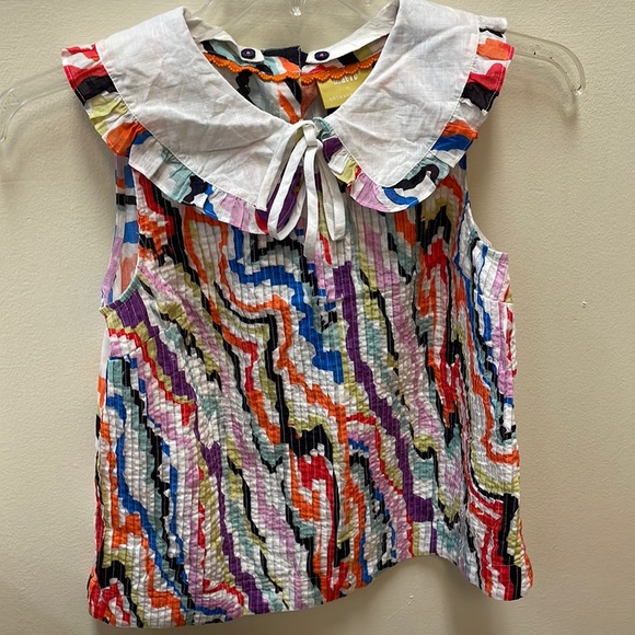 New Women’s Maeve Abstract Pintucked Blouse By Anthropologie!!🔥🔥🔥 - Picture 5 of 13